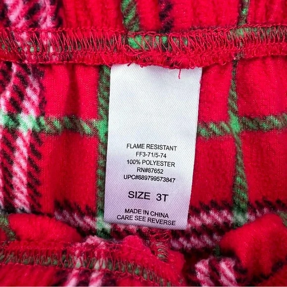 EUC Holiday Pajamas with Rudolph Size 3T - Picture 7 of 8